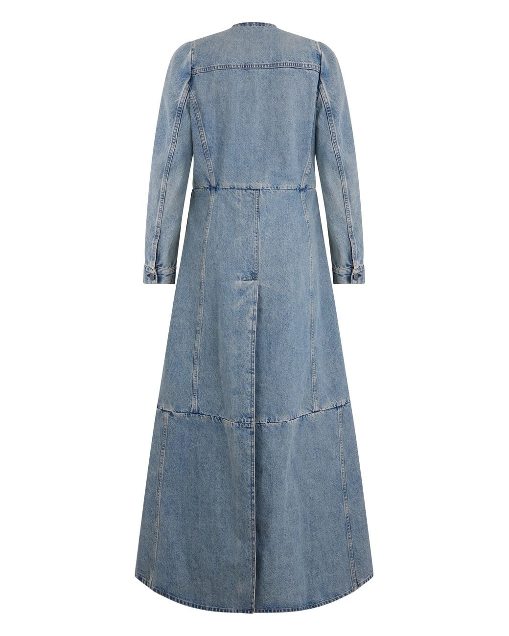 Maison Margiela Blue Long Patchwork Coat