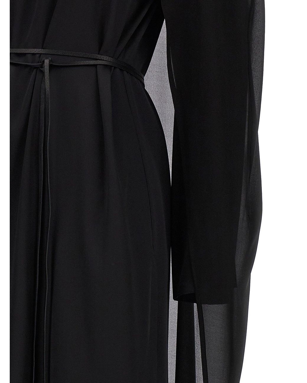DI.LA3 PARI' Black Cape Dress Dresses