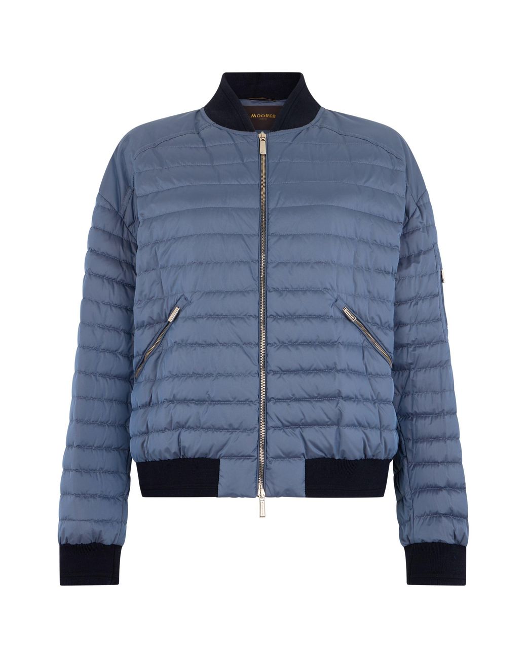 Moorer Puffer Jacket With Quilted Pattern in Blue | Lyst Canada