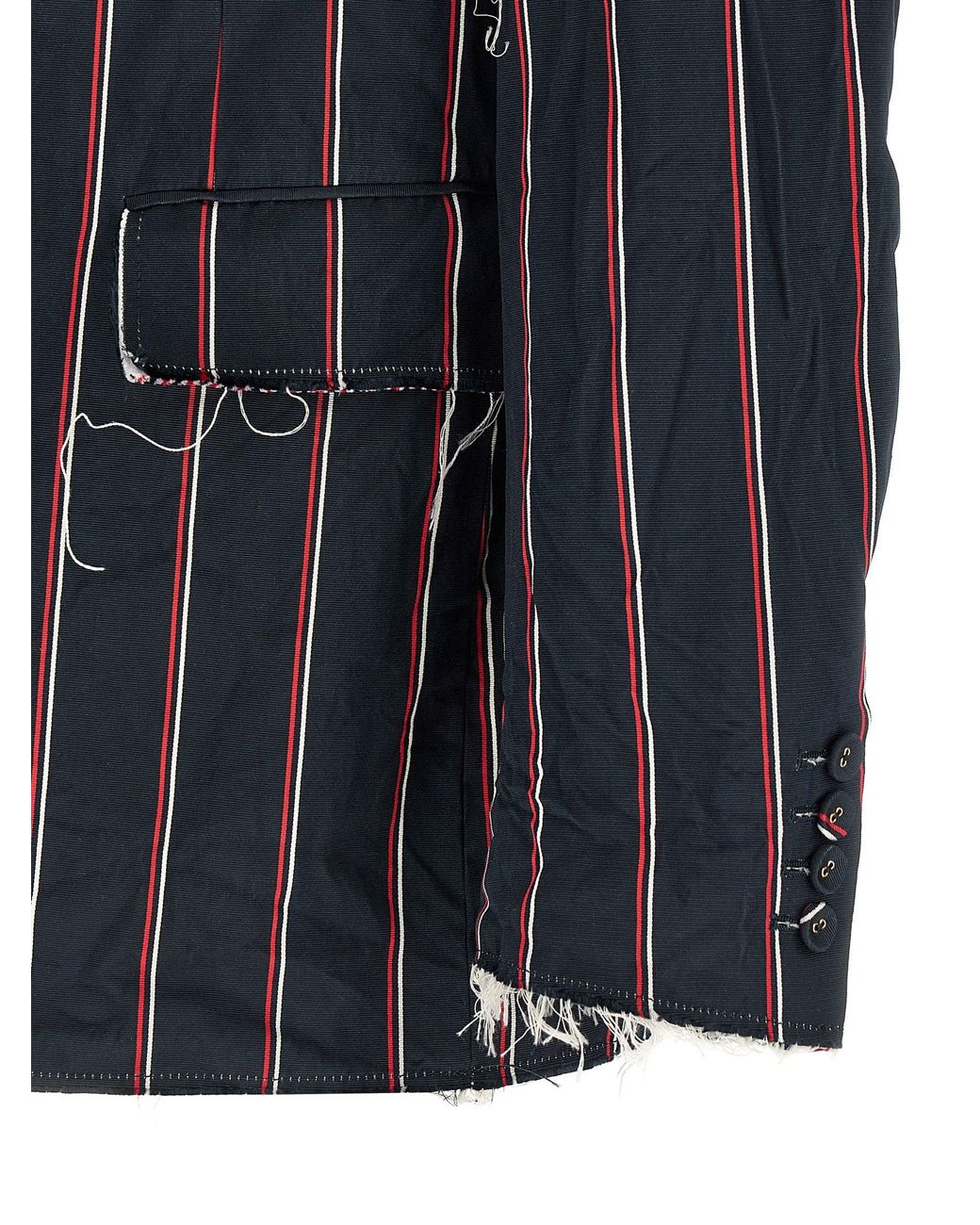 Thom Browne Blue Striped Blazer for men