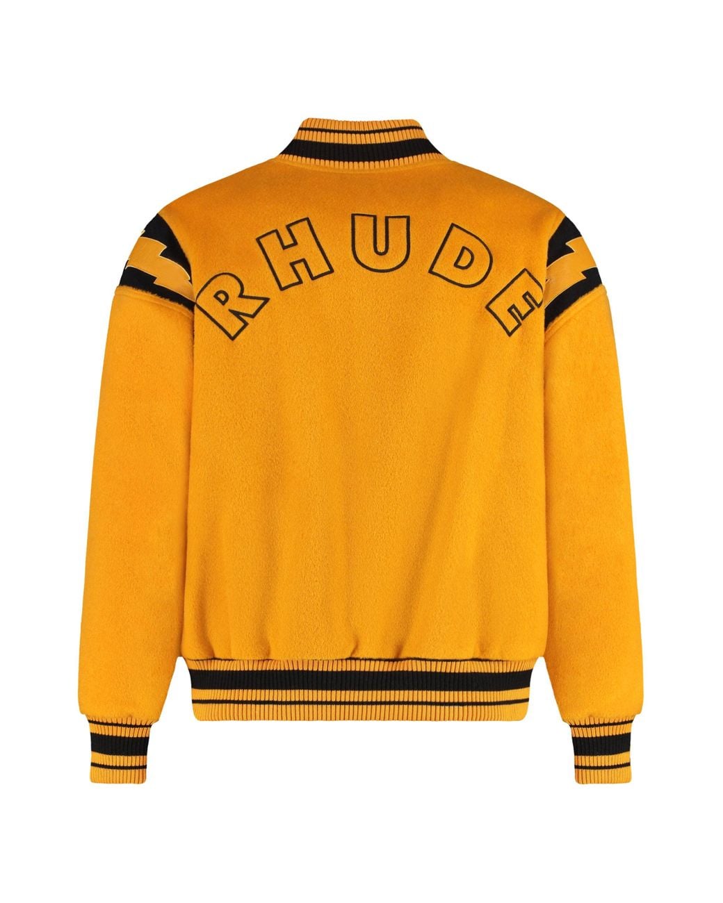 Rhude Orange Wool Bomber Jacket