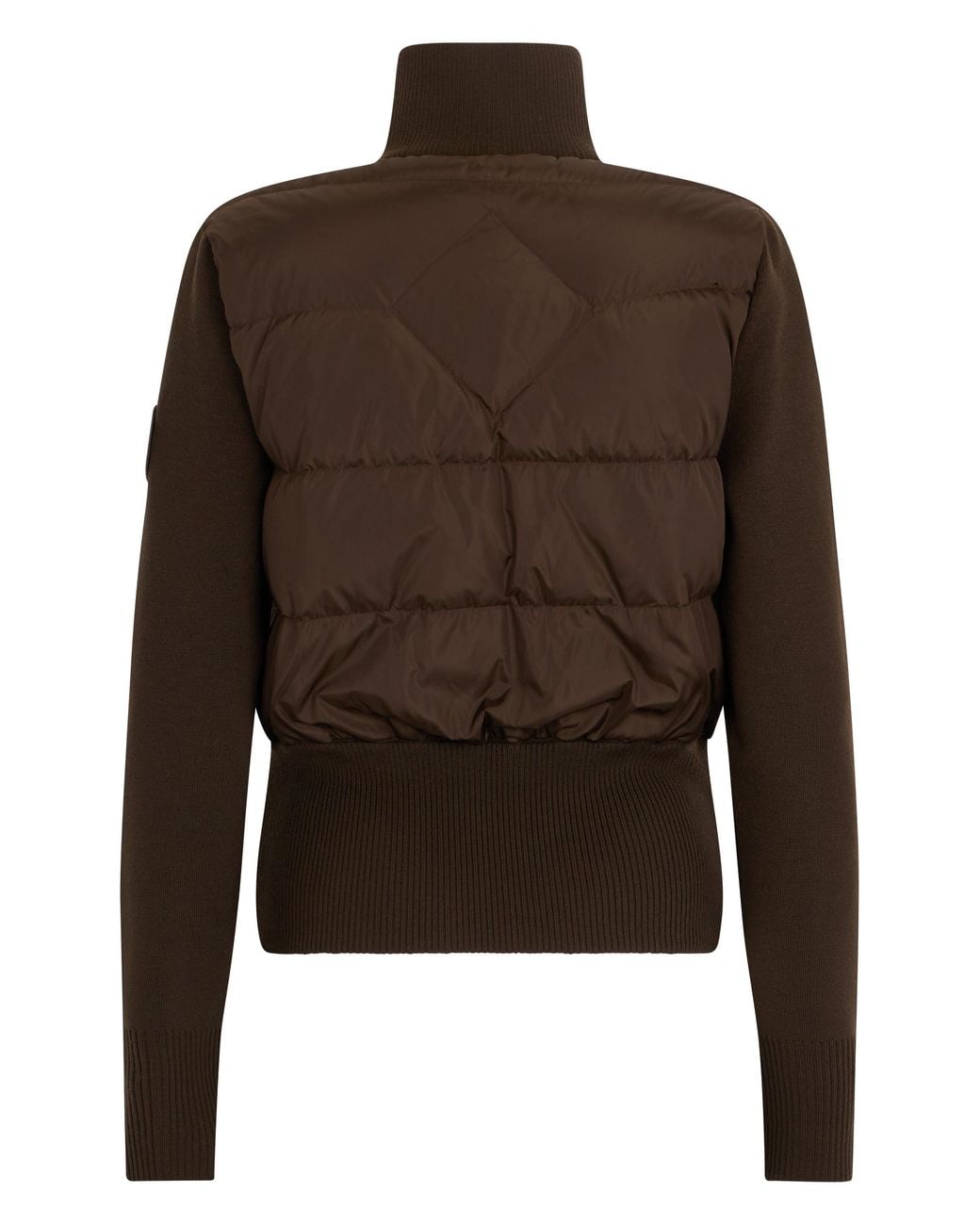 Canada Goose Brown Padded Jacket With Knit Inserts