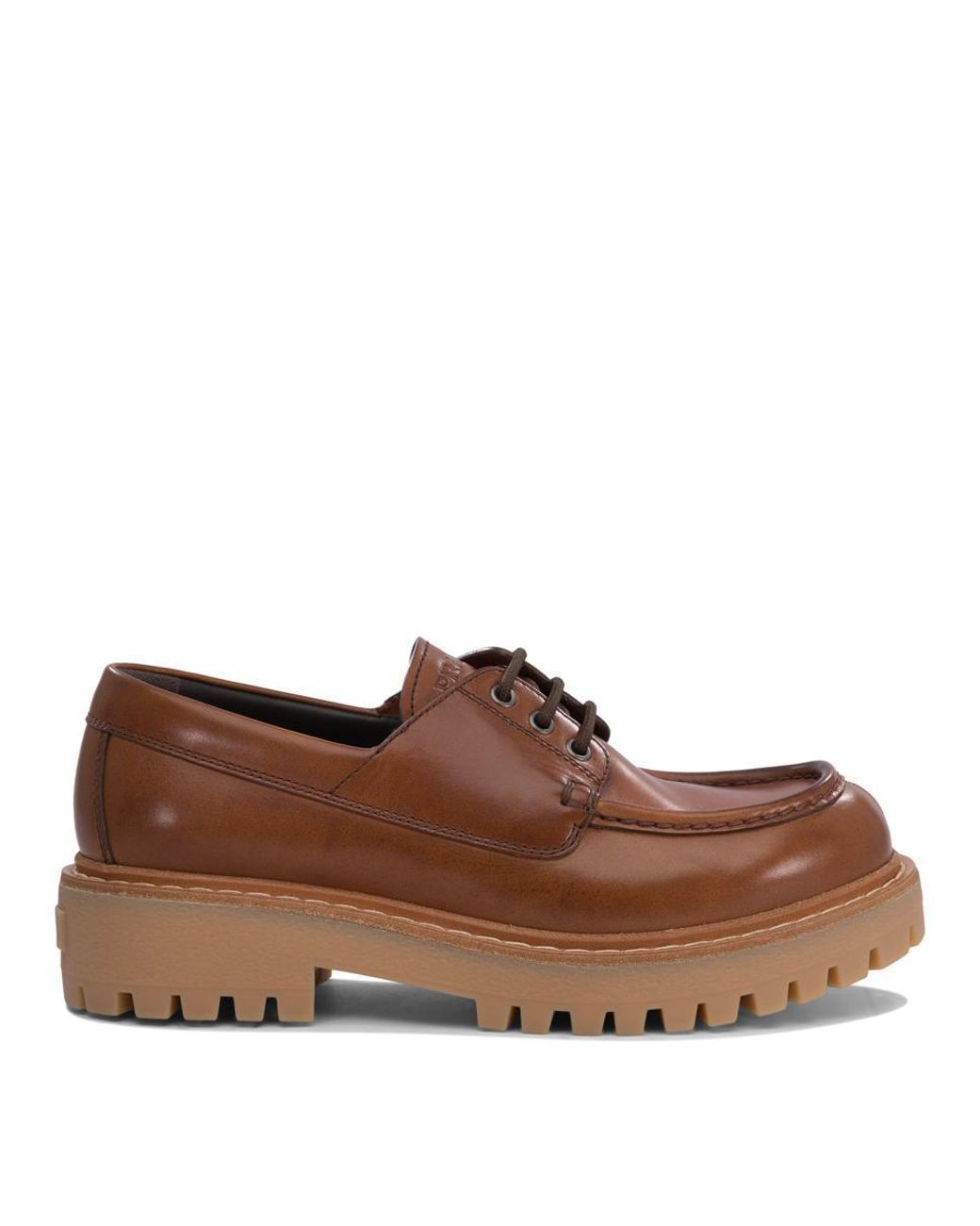 ローファー・オックスフォード PRADA BROWN LEATHER LOAFERS 0400022041298?wid=900