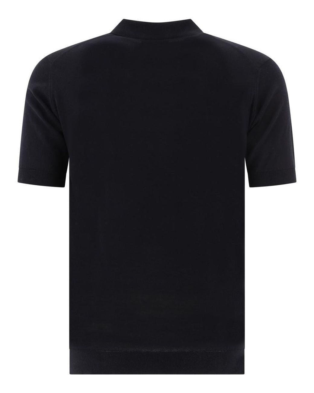 John Smedley Polo Shirts in Black for Men | Lyst