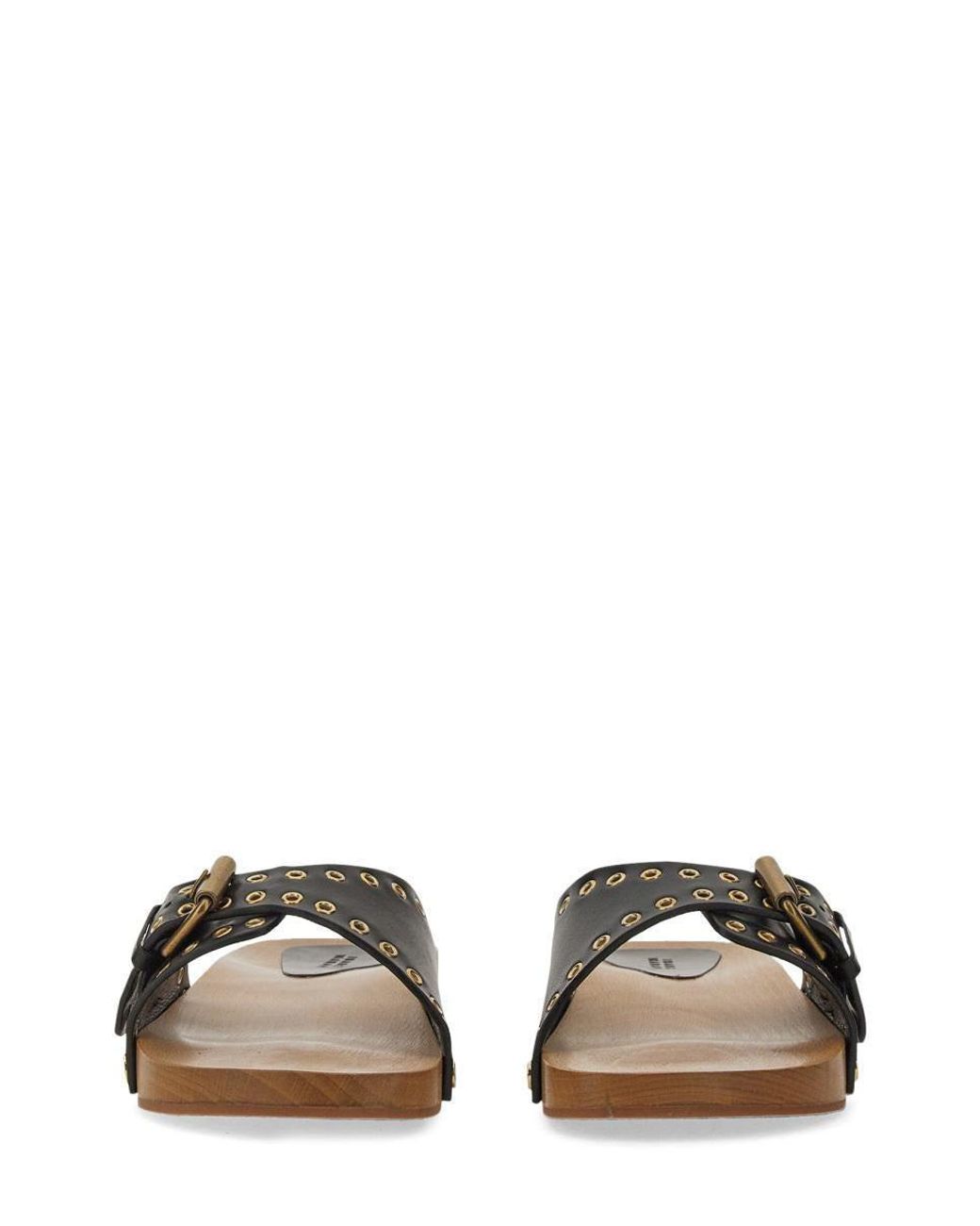 サンダル・ミュール Isabel Marant SS23 JASO CLOGS (SO0003_A1C67S01BK) Isabel Marant Jaso Clogs (Isabel Marant/サンダル・ミュール
