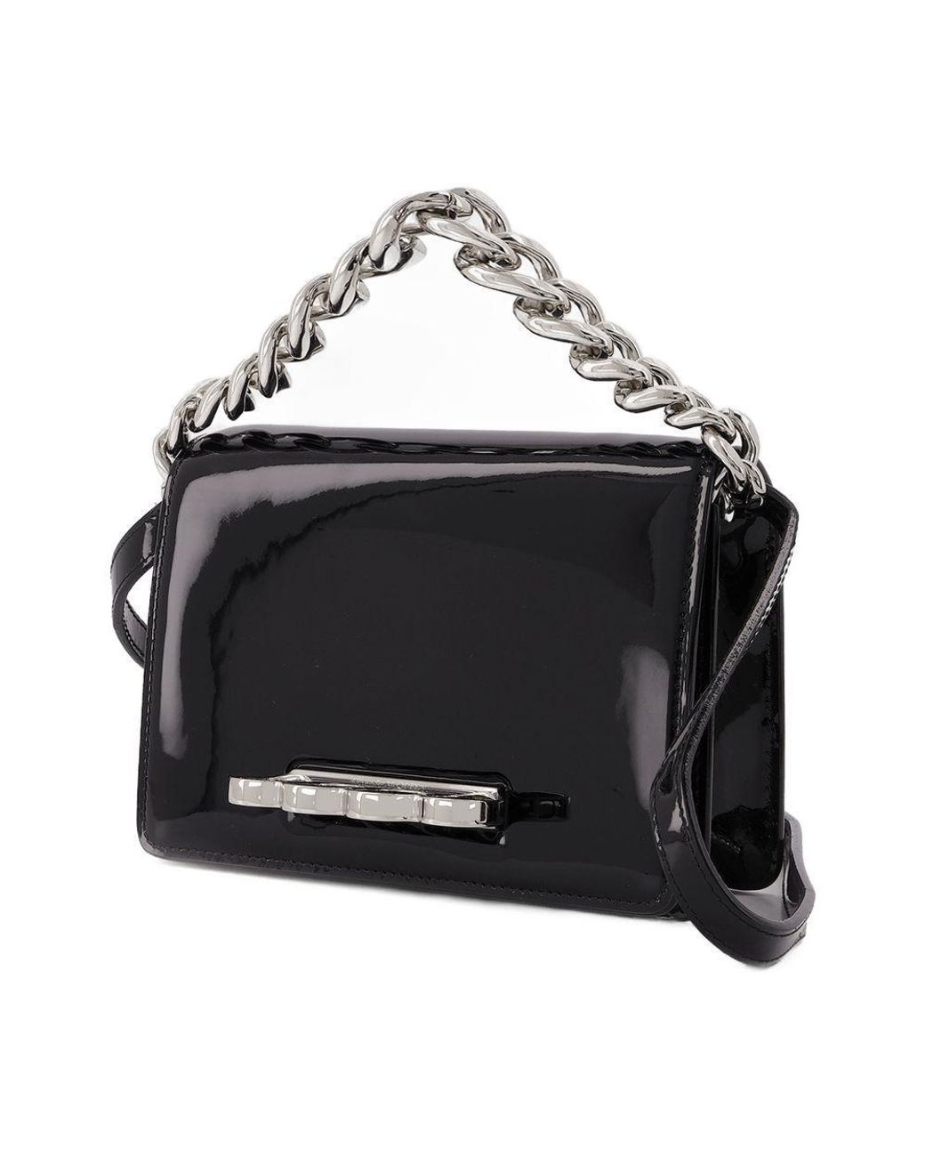 【関税込み】Four Ring Mini Chain Bag in Black Patent Leather 3666582211660_003_0829933791_1