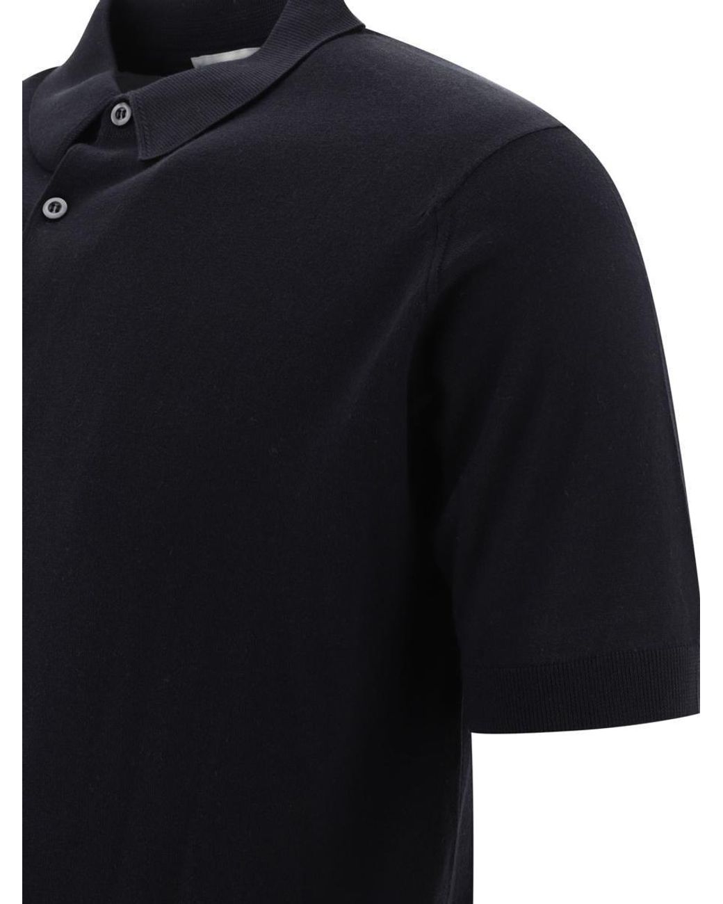John Smedley Polo Shirts in Black for Men | Lyst