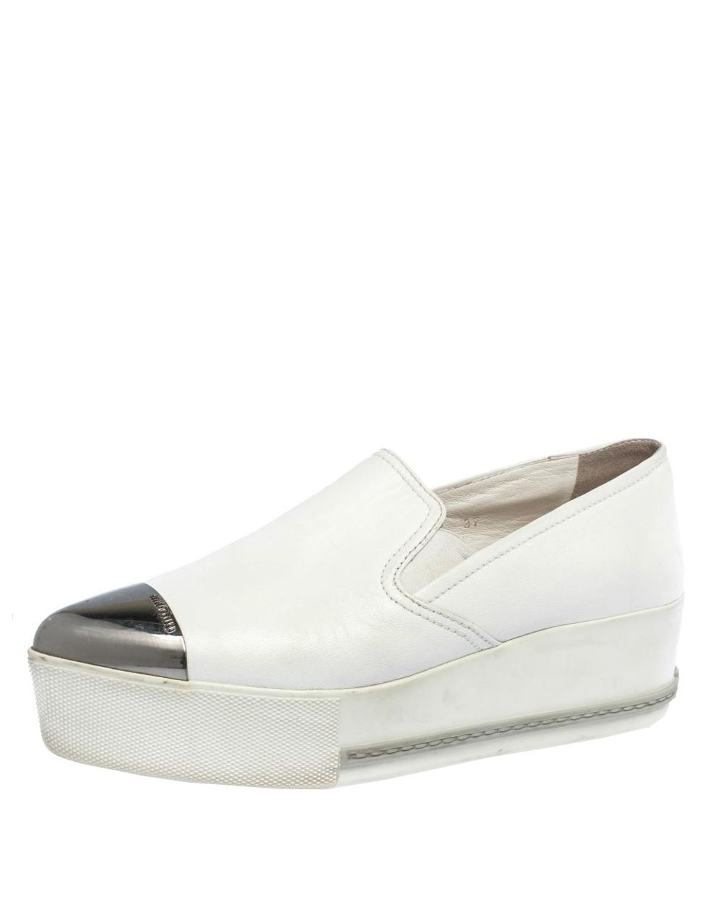 miu miu cap toe platform sneakers