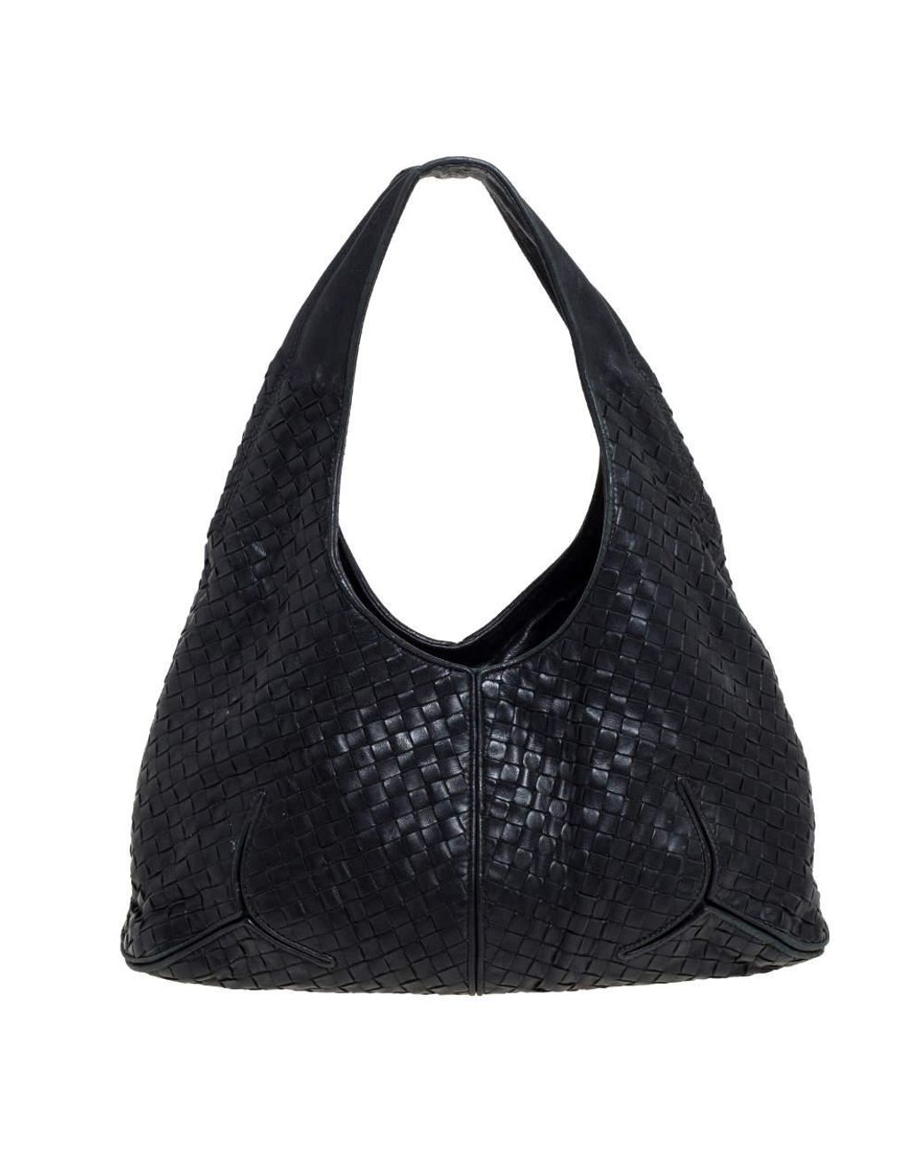Bottega Black Intrecciato Leather Ball Hobo Lyst