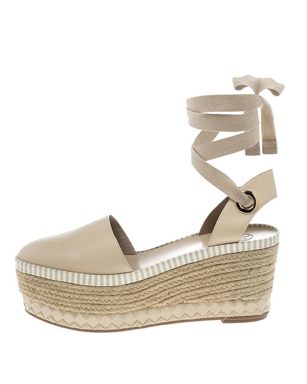 beige espadrille wedge sandals