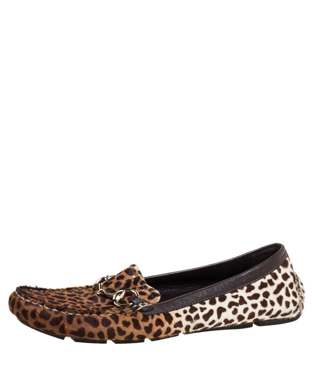 gucci leopard flats