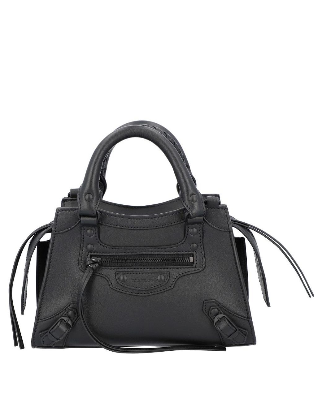 Balenciaga Black Leather Neo Classic Mini Top Handle Bag - Lyst