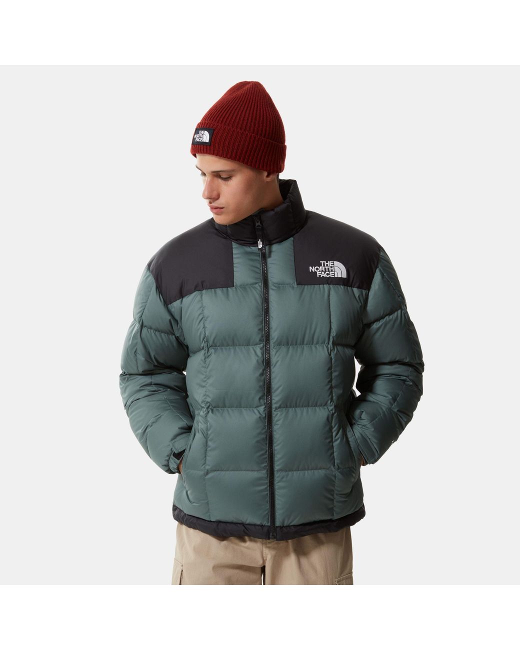 dark green north face jacket