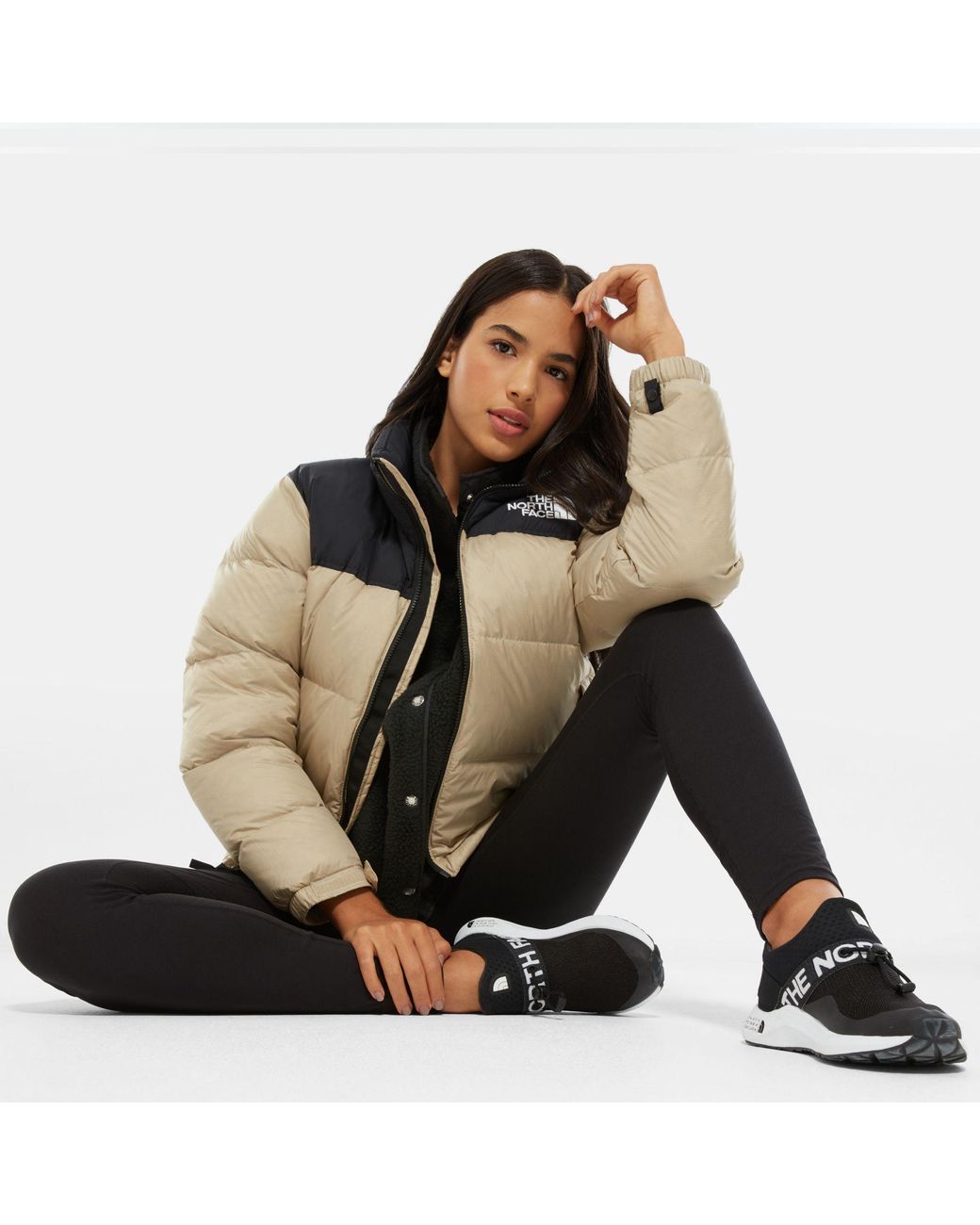 The North Face 1996 Retro Nuptse-jas in het Naturel | Lyst NL