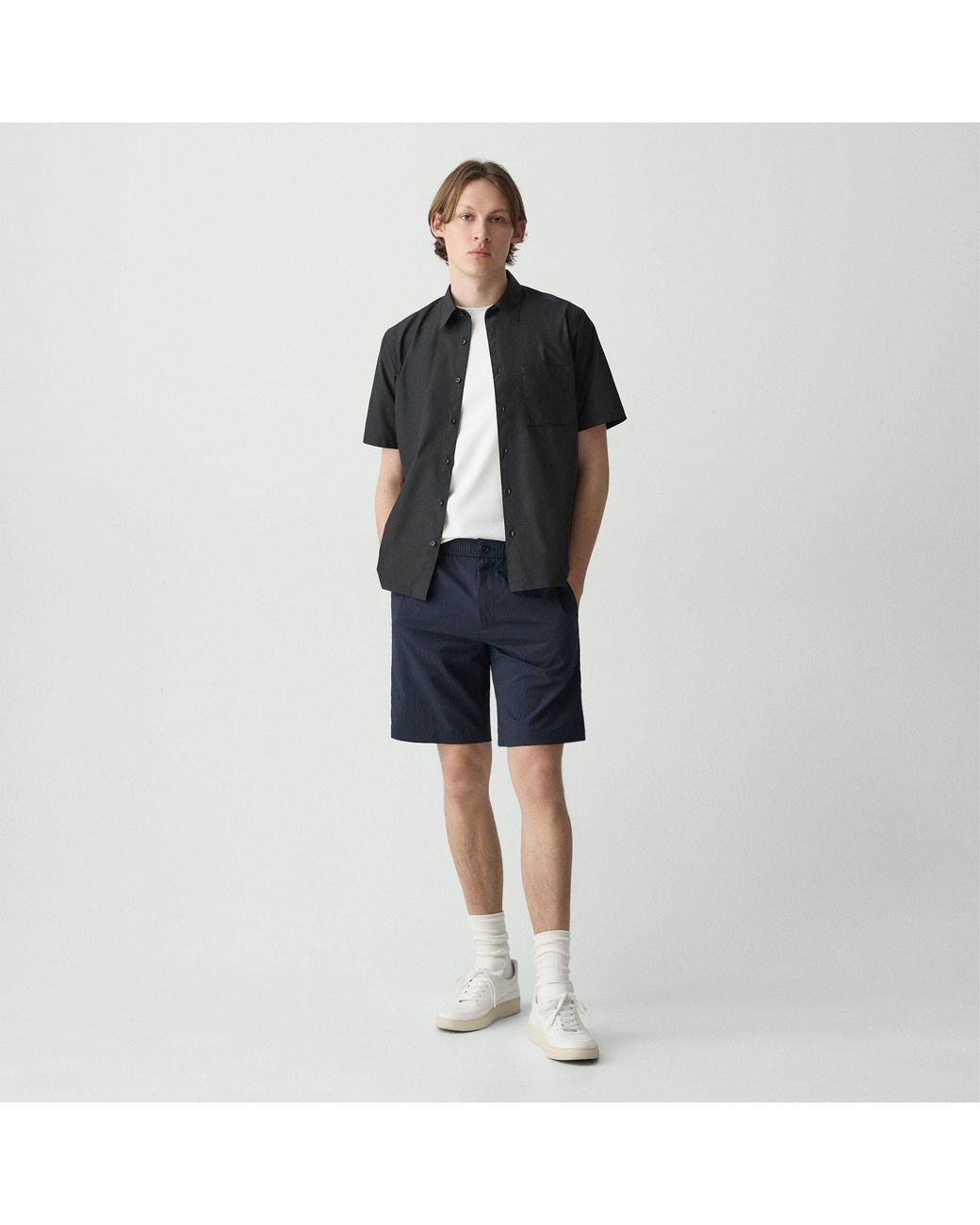 Theory Blue Curtis Drawstring Short for men