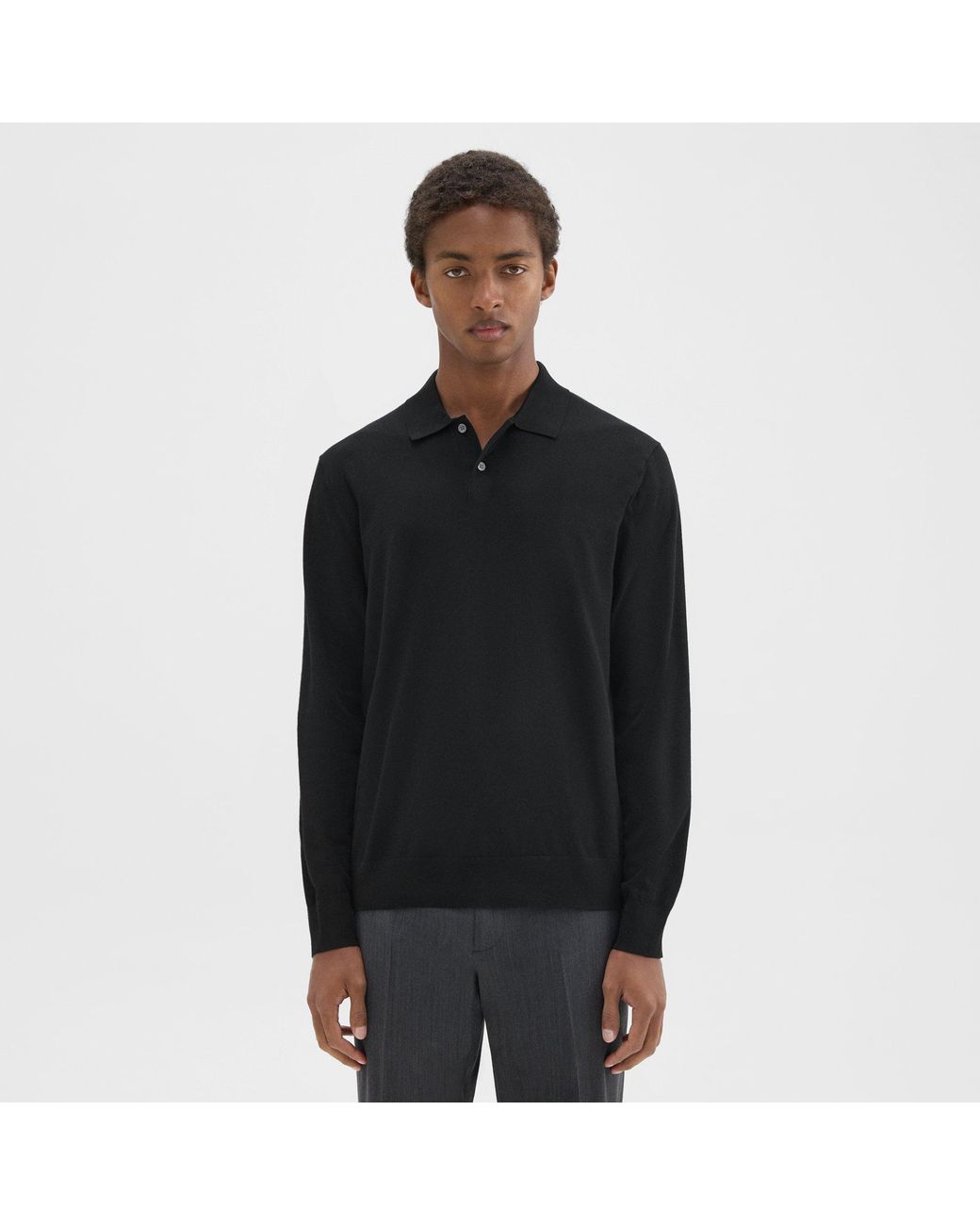 Theory long top sleeve polo