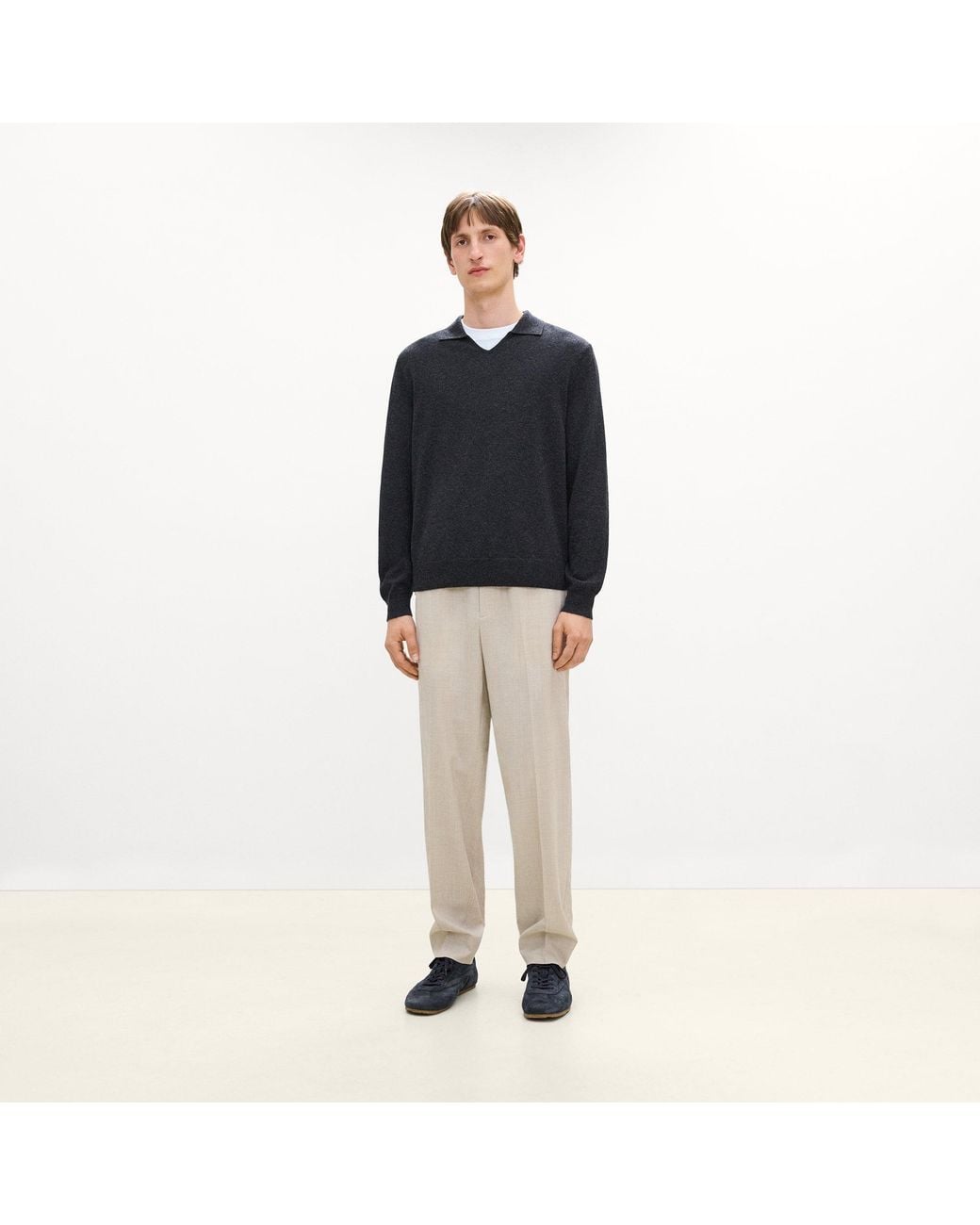 Theory Black Drawstring Pull-On Pant for men