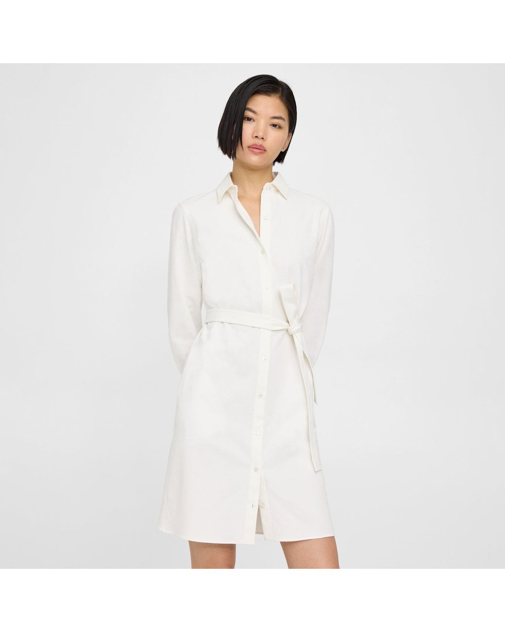 Theory white shirt clearance dress