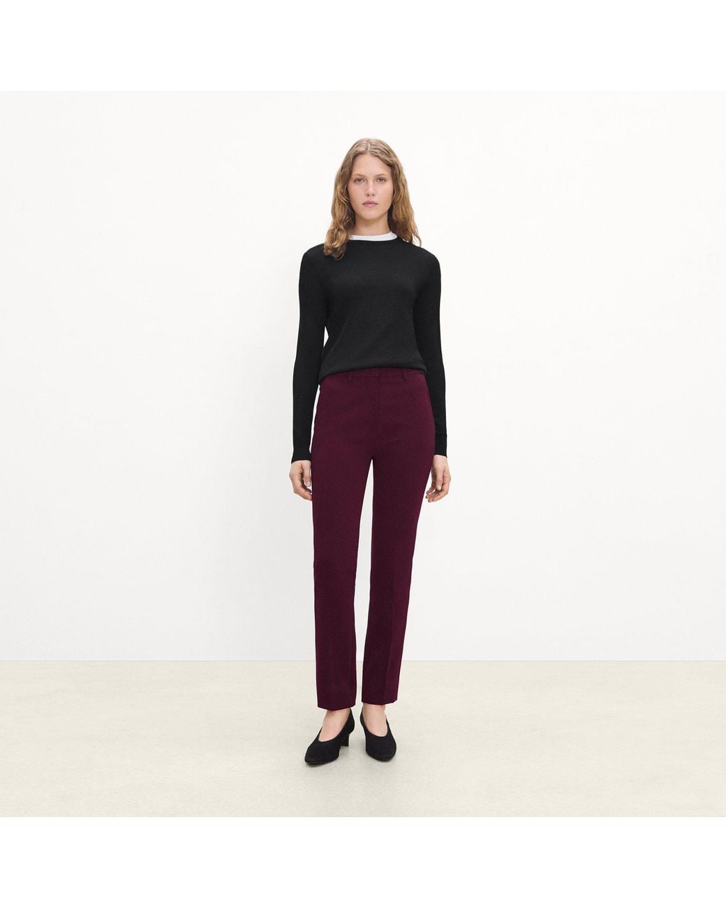 Theory Red Marcee Pant