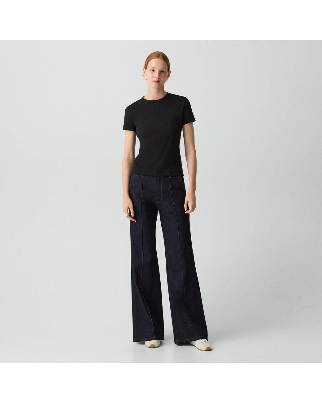 Theory Blue Fluid Flare Jean