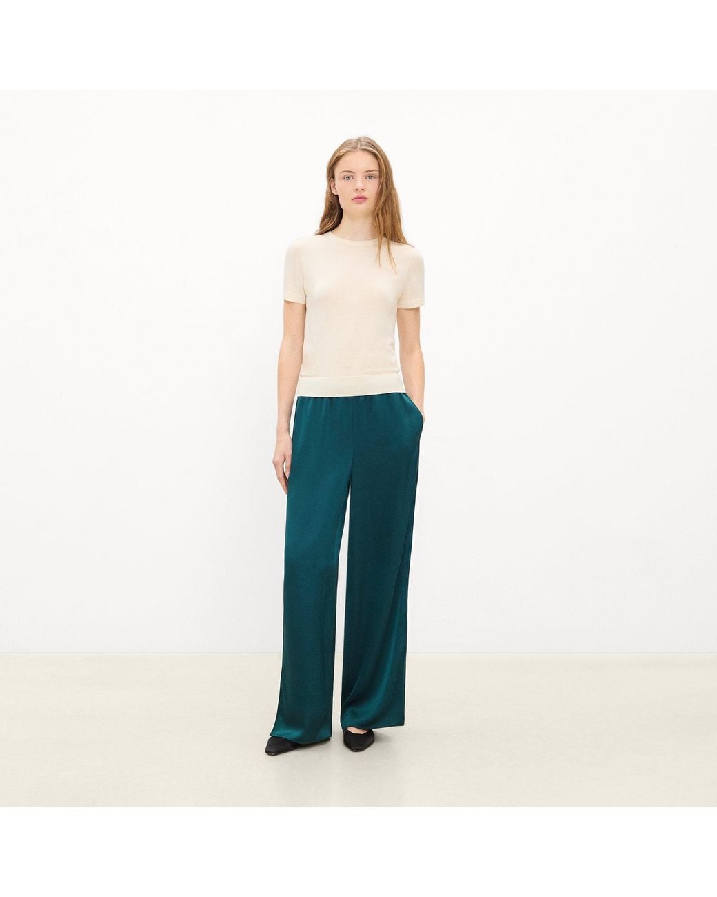 Theory Blue Side Vent Pull-On Pant