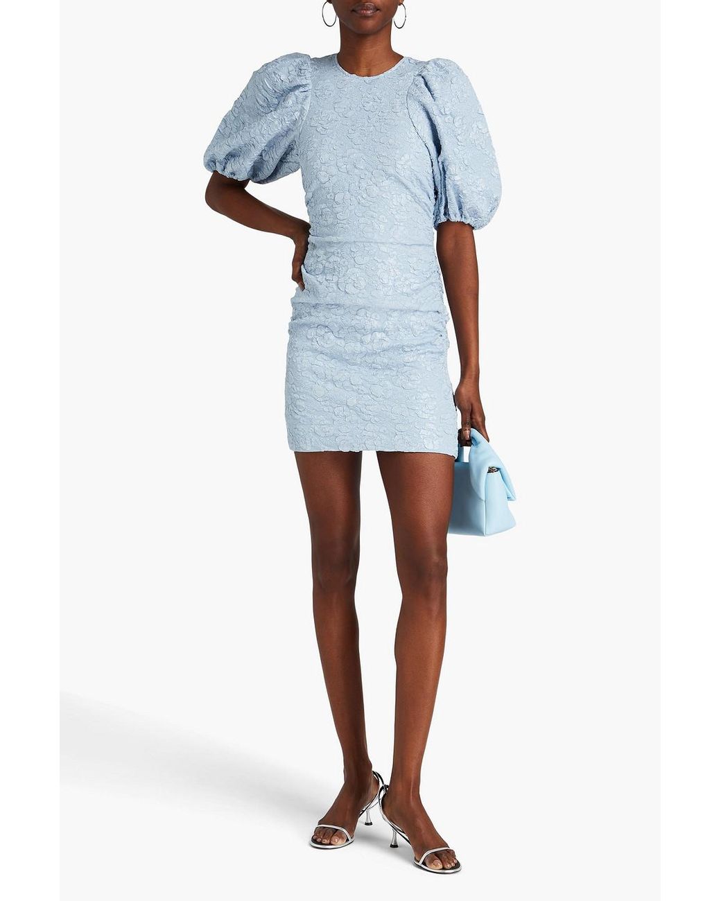princess polly baby blue dress Ganni dress in blue