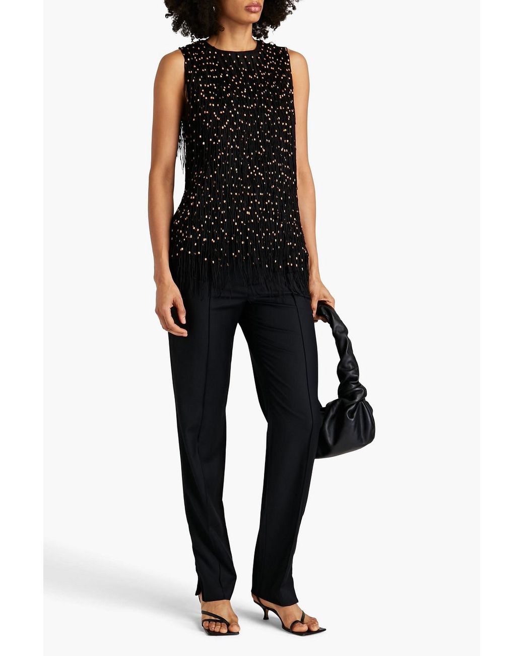 Anna Quan Black Karottenhose aus woll-twill