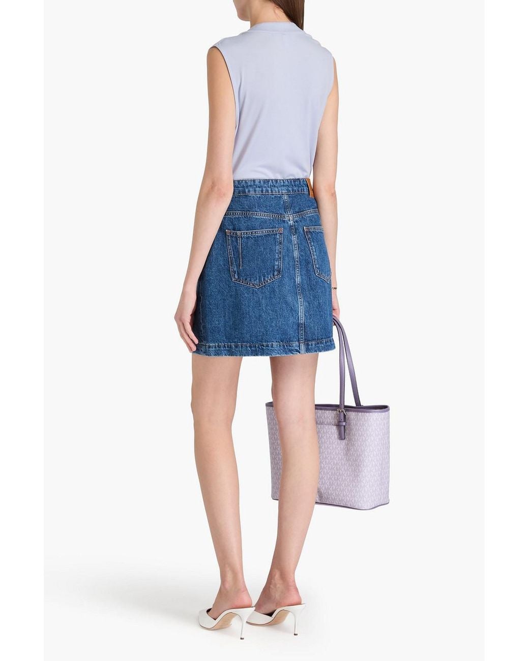 10 Crosby Derek Lam Blue Alya Draped Jersey Top