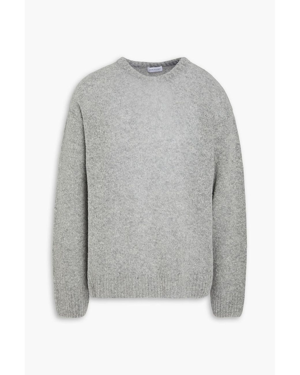 John Elliott Powder Boucle knit Merino Wool blend Sweater in Grey for Men Lyst UK