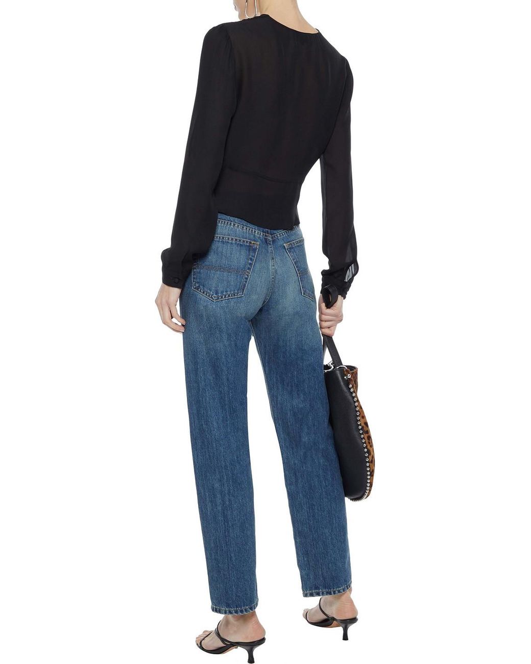 Nili Lotan Denim Archer Faded High-rise 