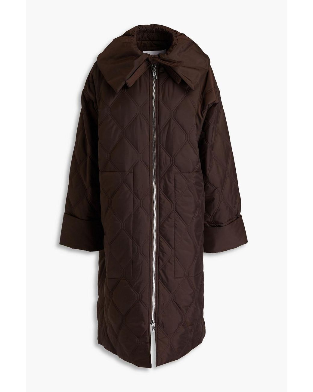 ★Ganni★ Ripstop quilted jacket brown F7328377 Ganni Ripstop Quilt Jacket - Mole | Garmentory