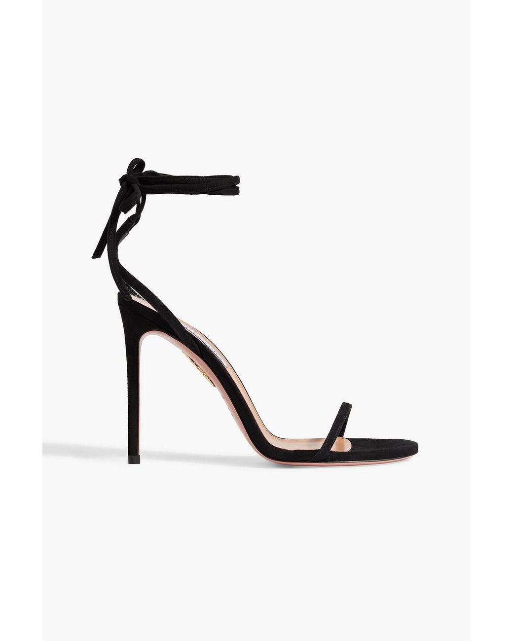 【送料&関税込】Aquazzura Forever More 105 Suede Sandal Blac Aquazzura Forever More 105 Suede Sandal Black Color