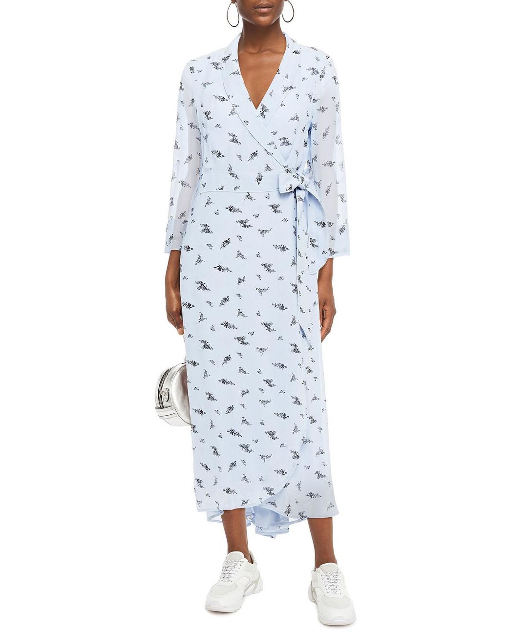 Ganni georgette wrap dress 2025