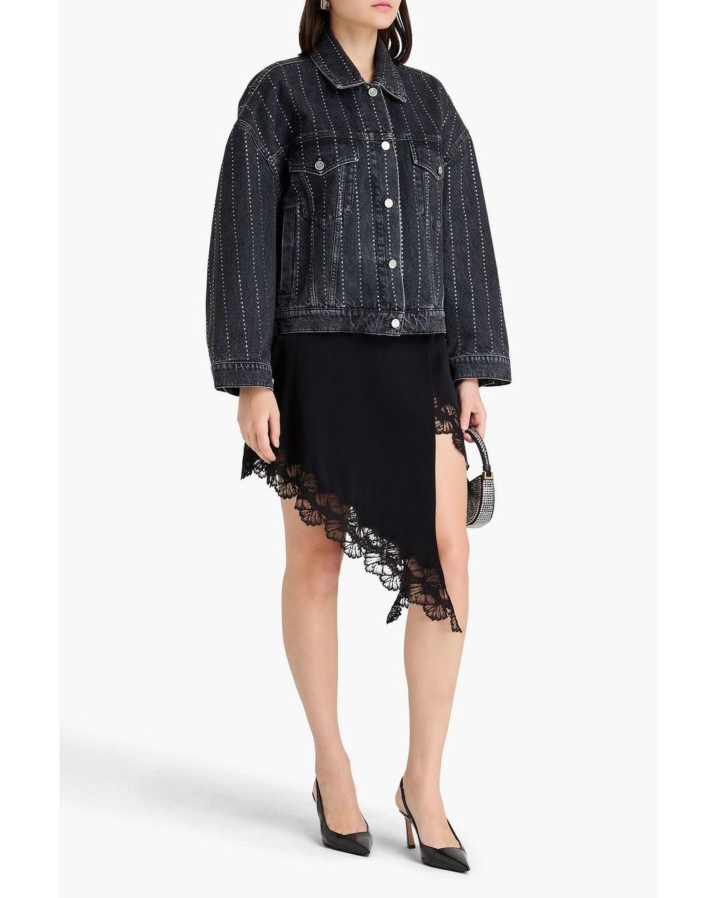 Stella McCartney Blue Crystal-embellished Denim Jacket