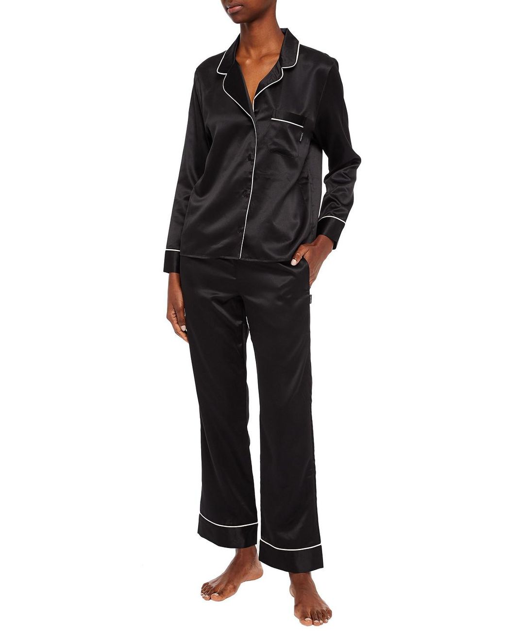 Calvin klein satin pyjamas hotsell