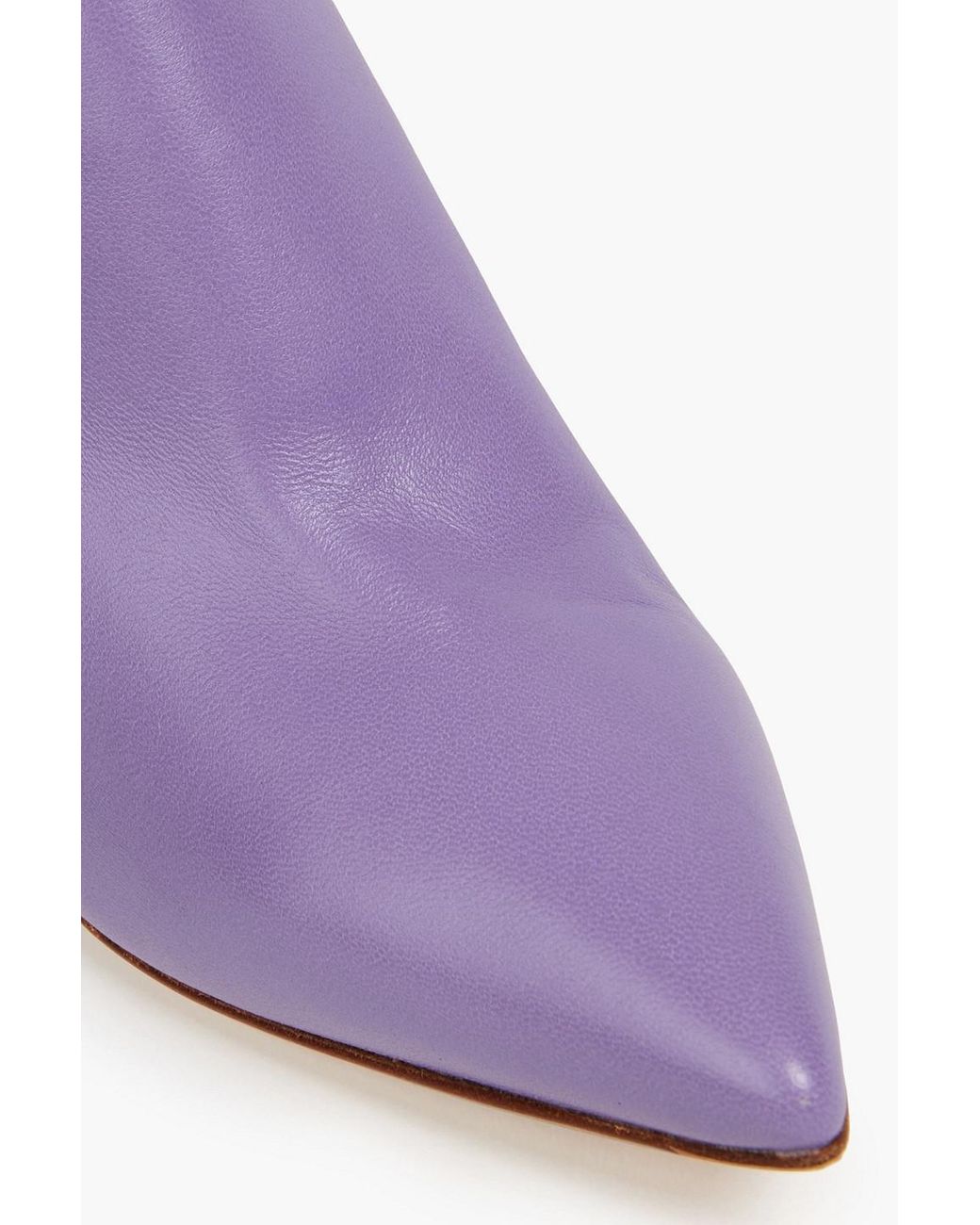 Gianvito Rossi Purple Levy Leather Ankle Boots