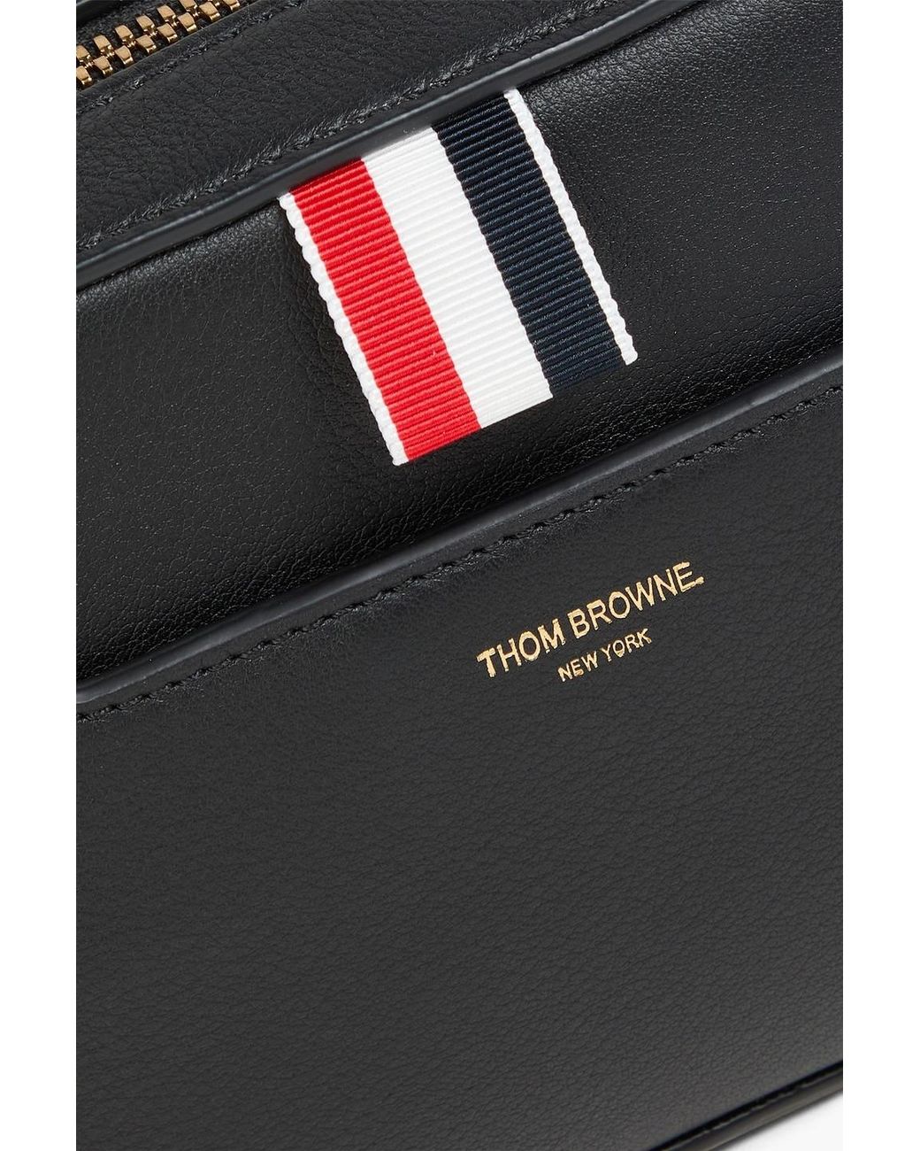 Thom Browne Black Leather Cross-body Bag