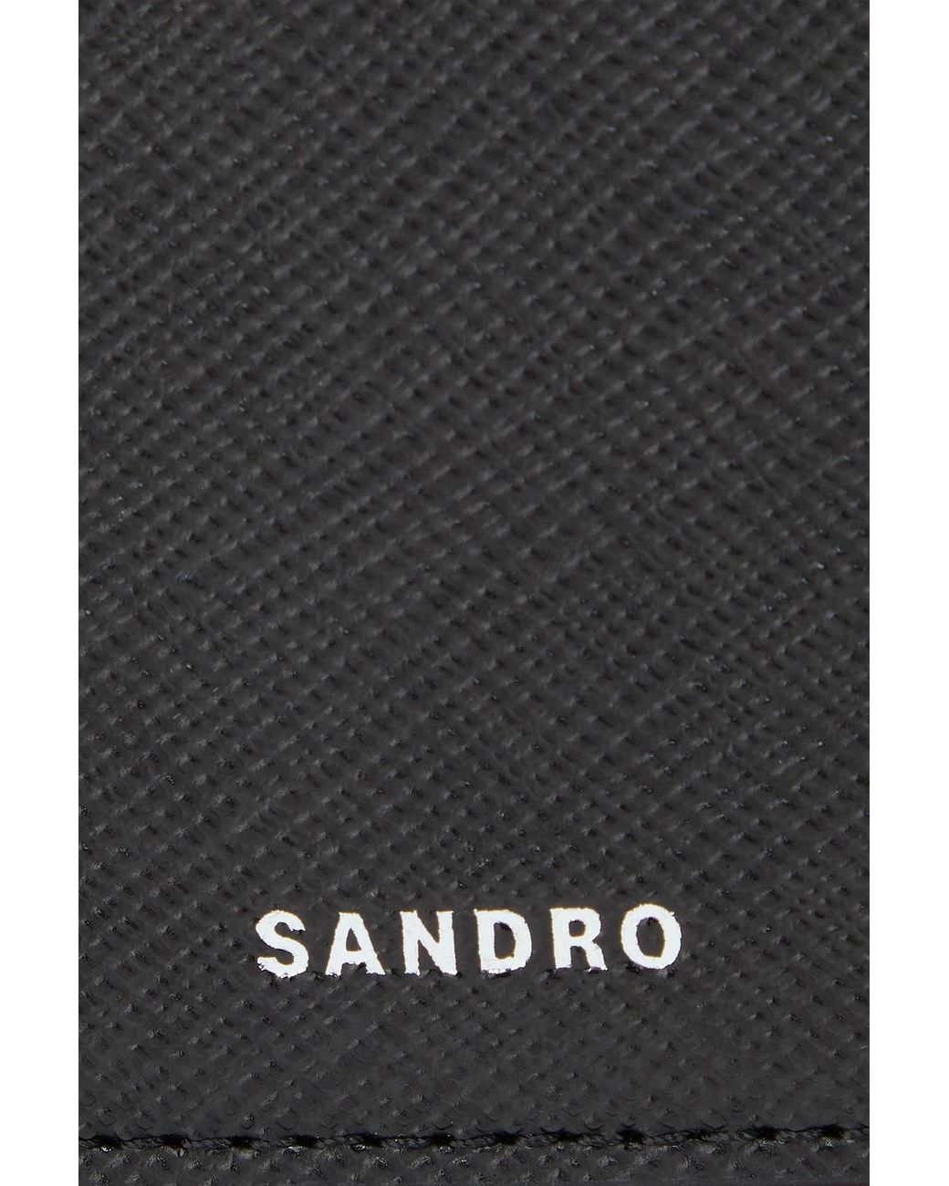 Sandro Black Textured Cardholder for men