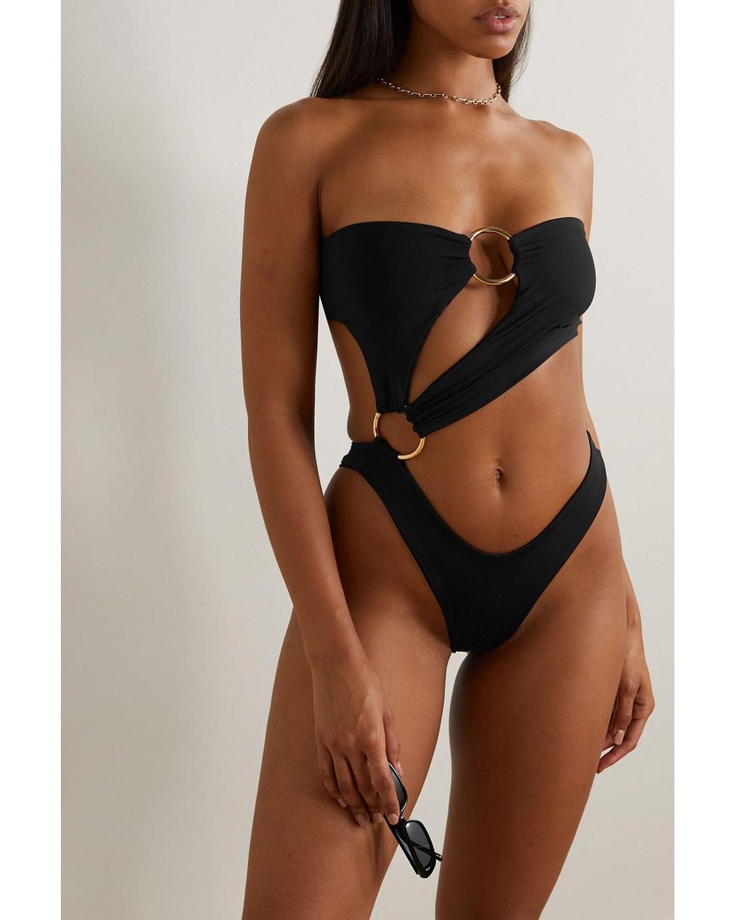 Strapless cut out swimsuit sales