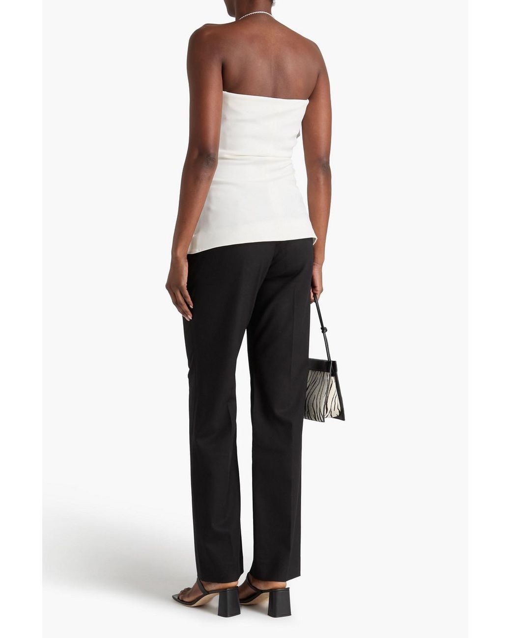 Proenza Schouler Natural Strapless Crepe Top