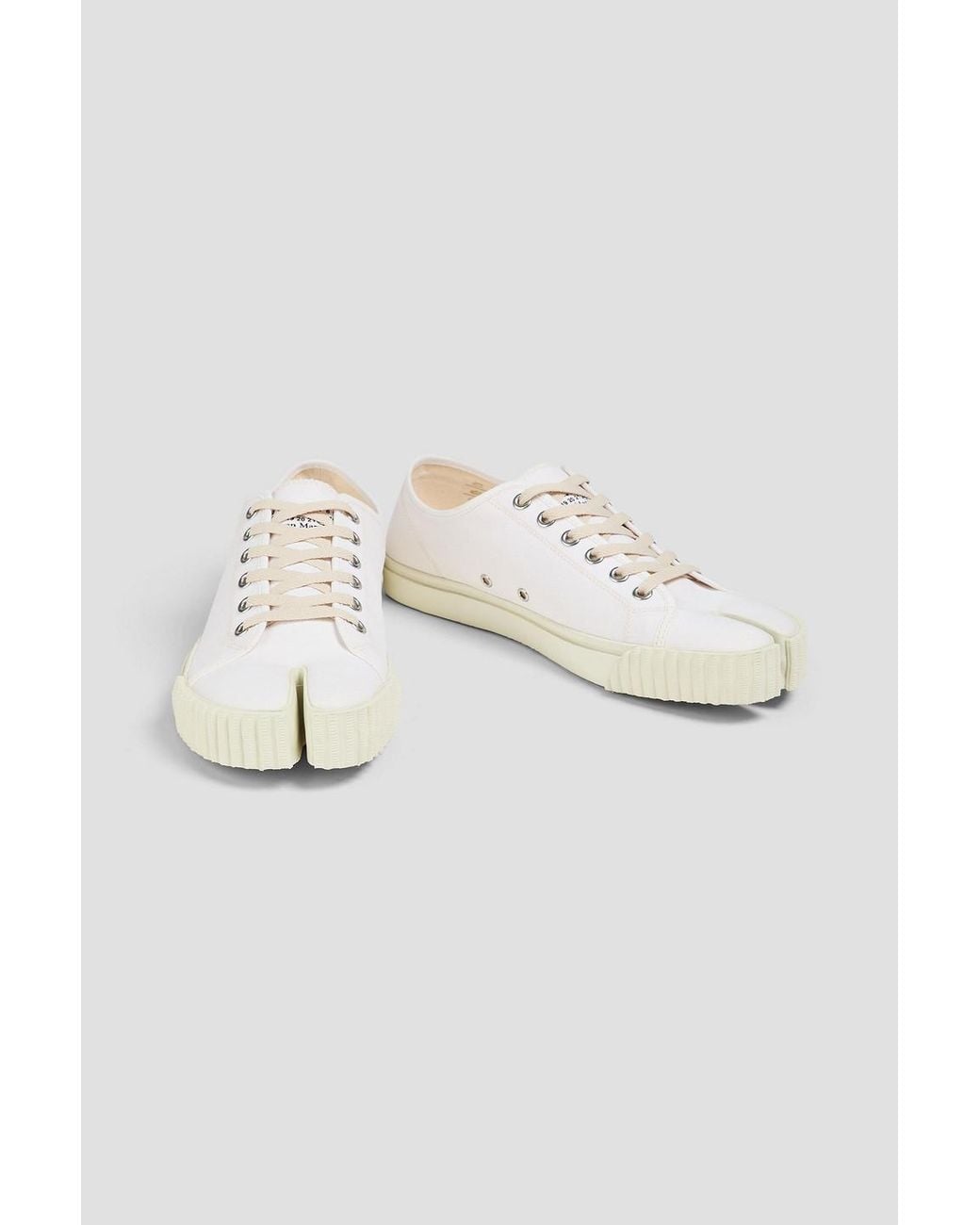 Maison Margiela White Tabi Split-Toe Canvas Sneakers for men
