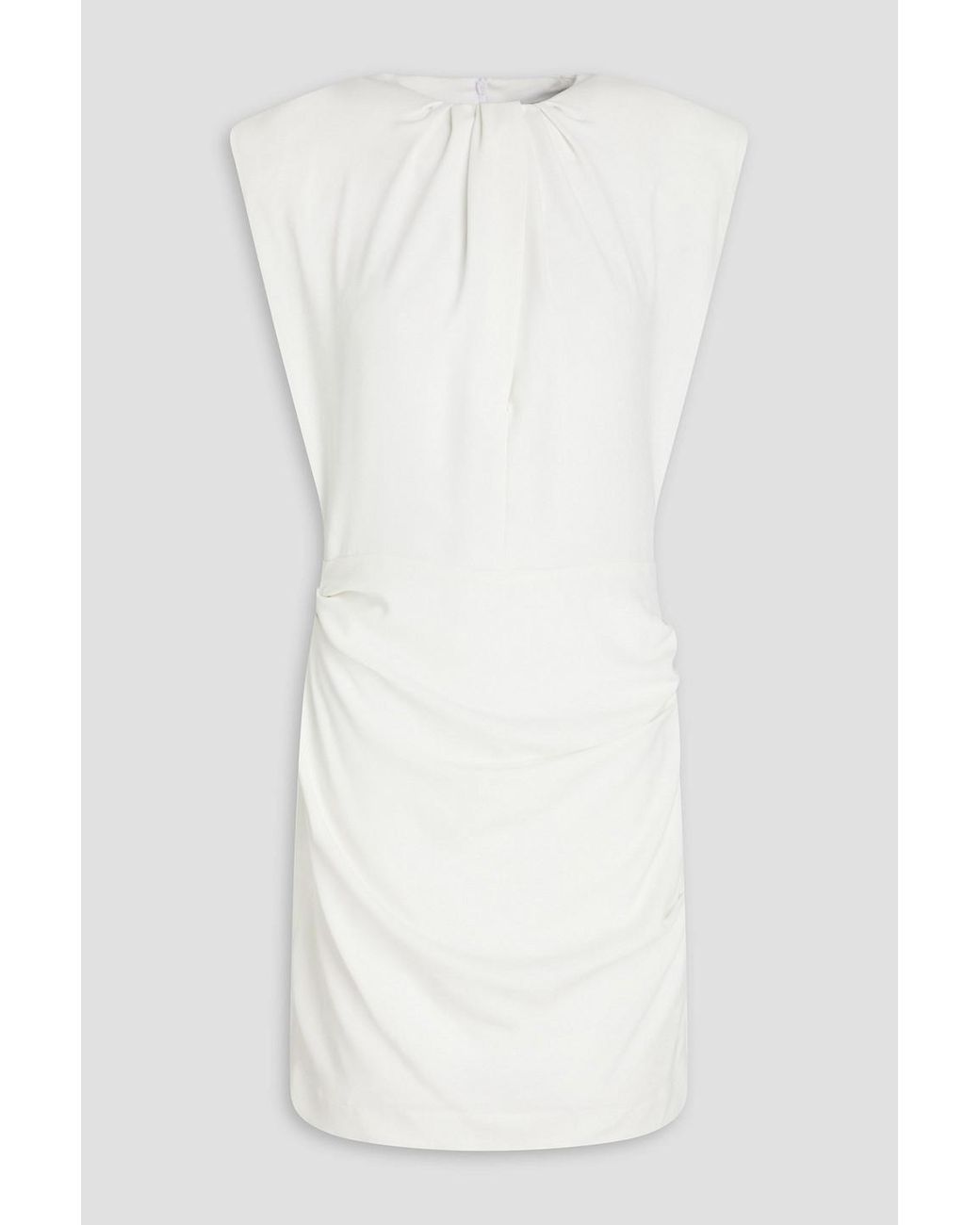 IRO Ruched Crepe Mini Dress in White Lyst UK