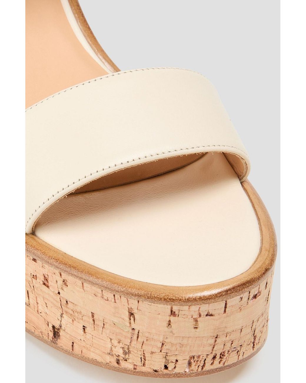 Gabriela Hearst White Sardis Leather Platform Sandals