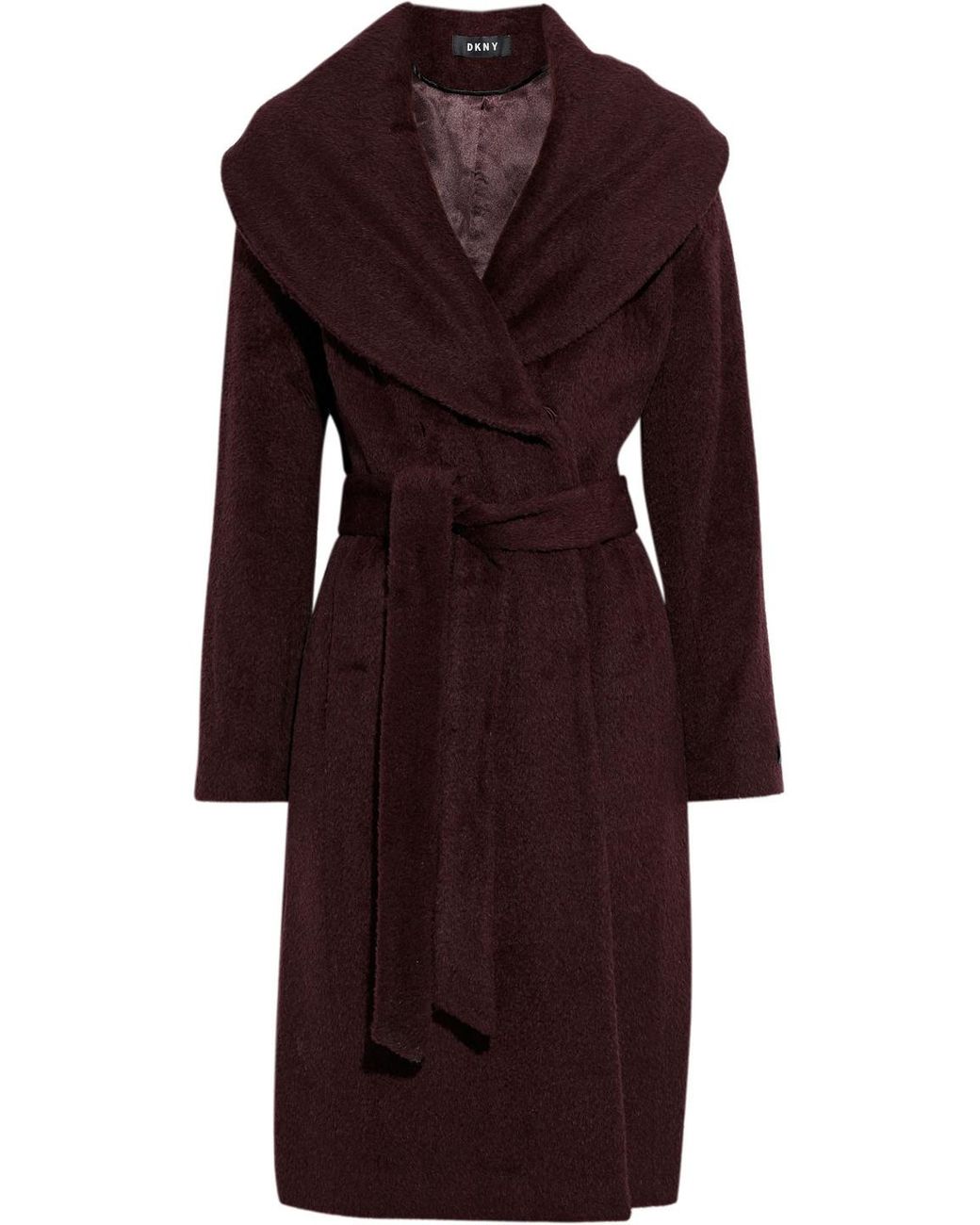 dkny wool blend coat