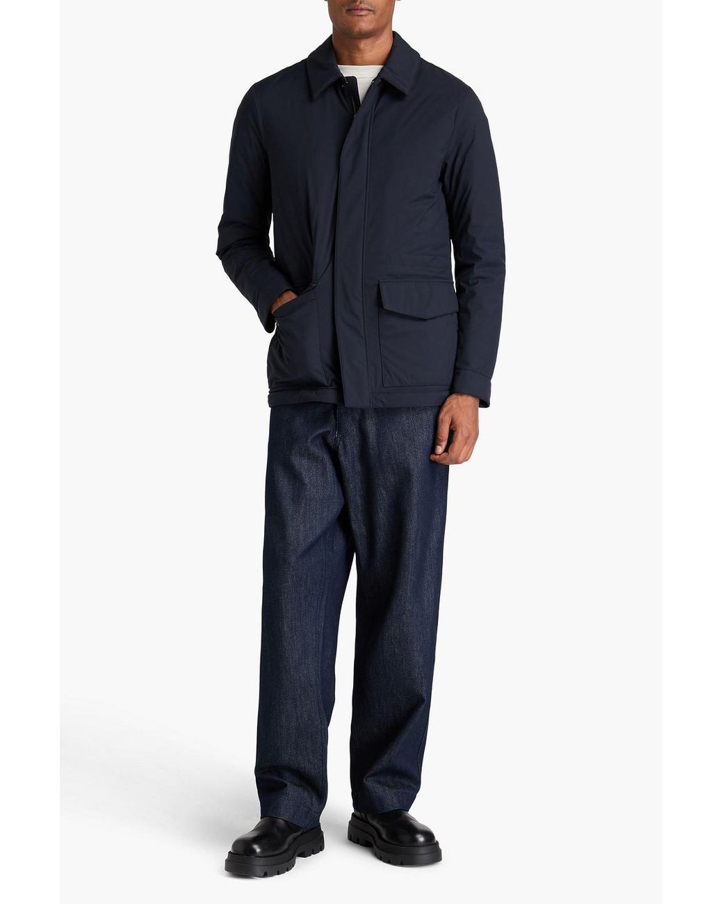 Canali Shell Down Jacket in Blue for Men Lyst UK