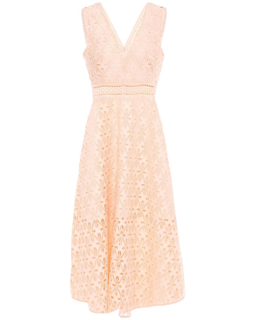 Sandro Bilali Guipure Lace Dress in Pink | Lyst Sandro Bilali Guipure Lace Dress in Pink | Lyst