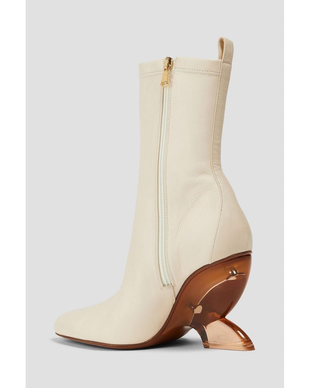 Zimmermann White Leather Ankle Boots