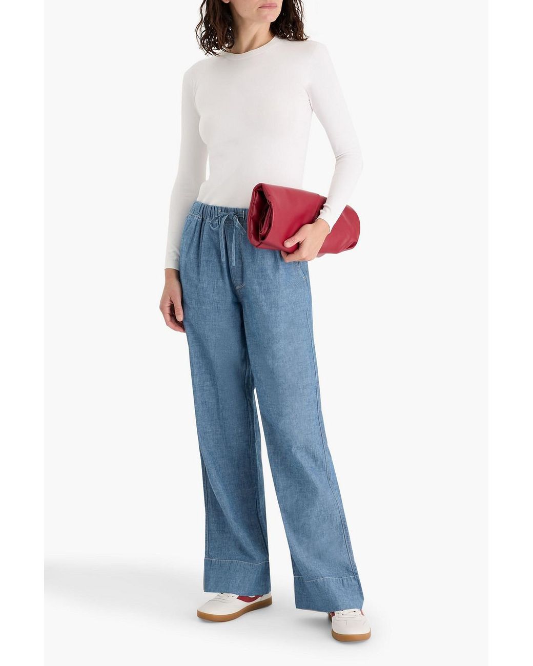 Alex Mill Riley Cotton Straight-Leg Pants in Blue | Lyst