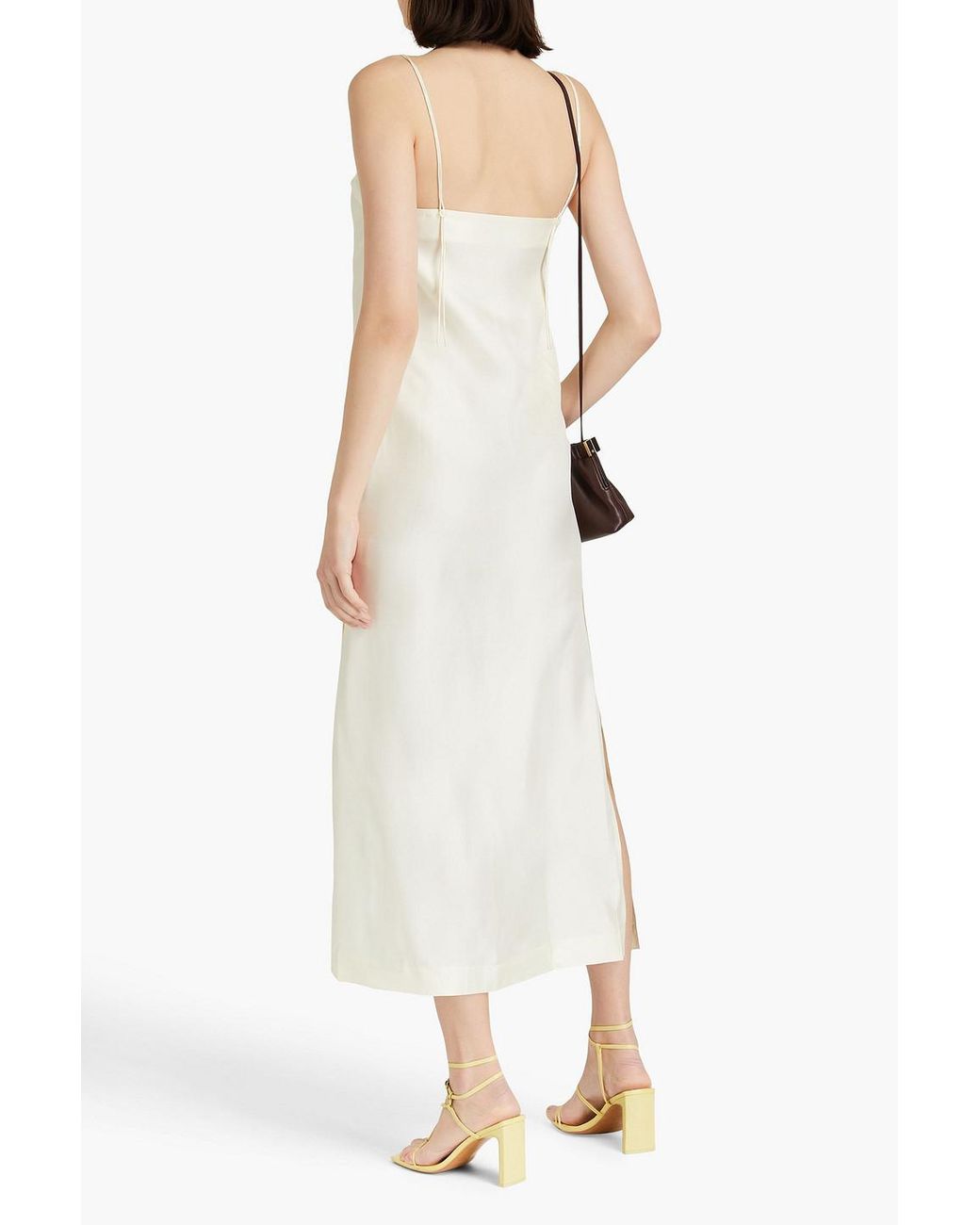 Loulou Studio Vabea Silk twill Midi Dress in White Lyst UK