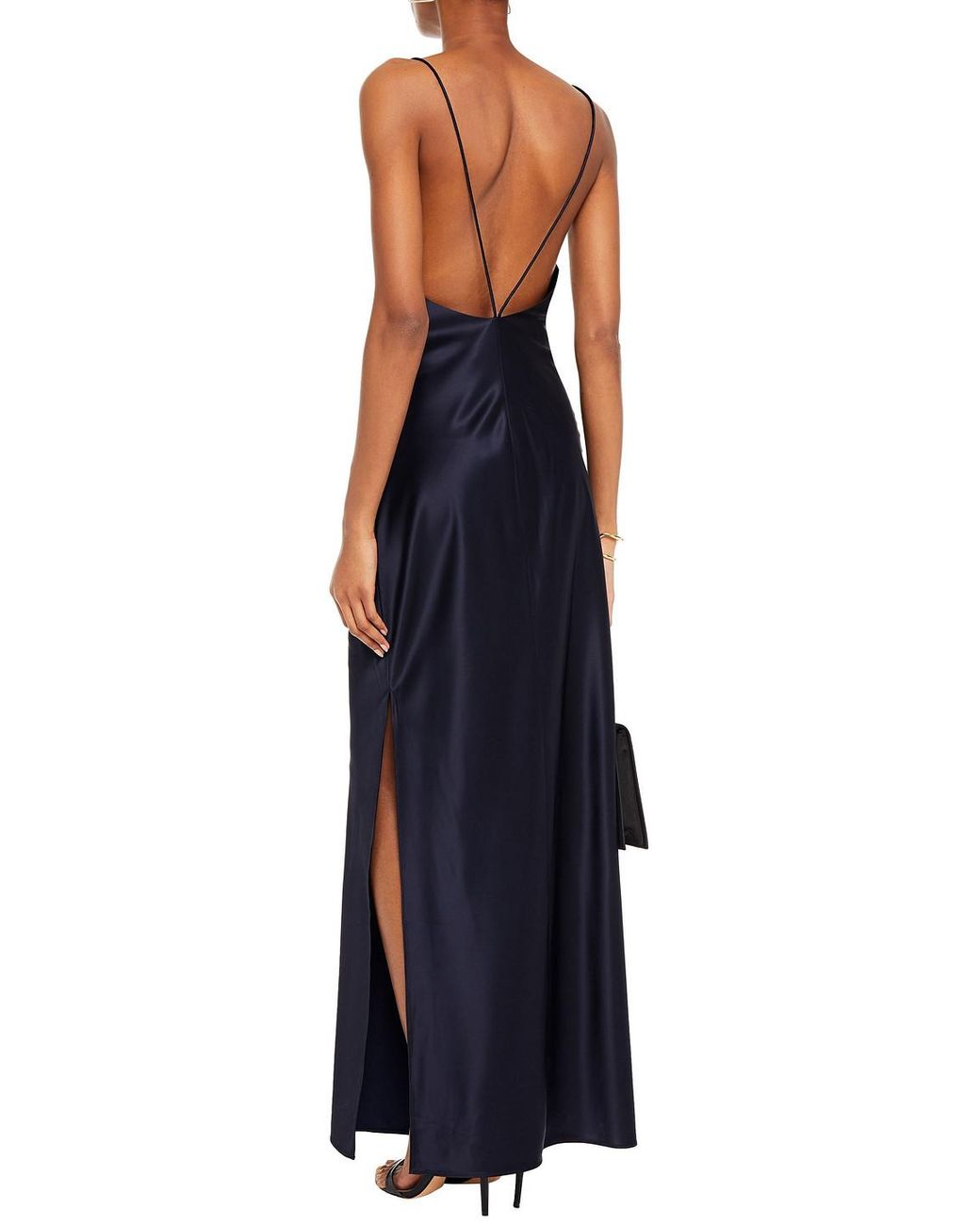sam formal satin open back dress Sam Formal Satin Open Back Dress